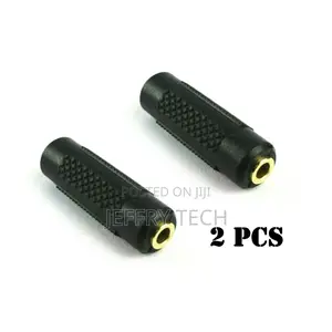 2 Pcs 3.5mm Stereo Audio Gold Plated Female to Female Jack C