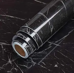 Black Detailed Marble Contact Paper