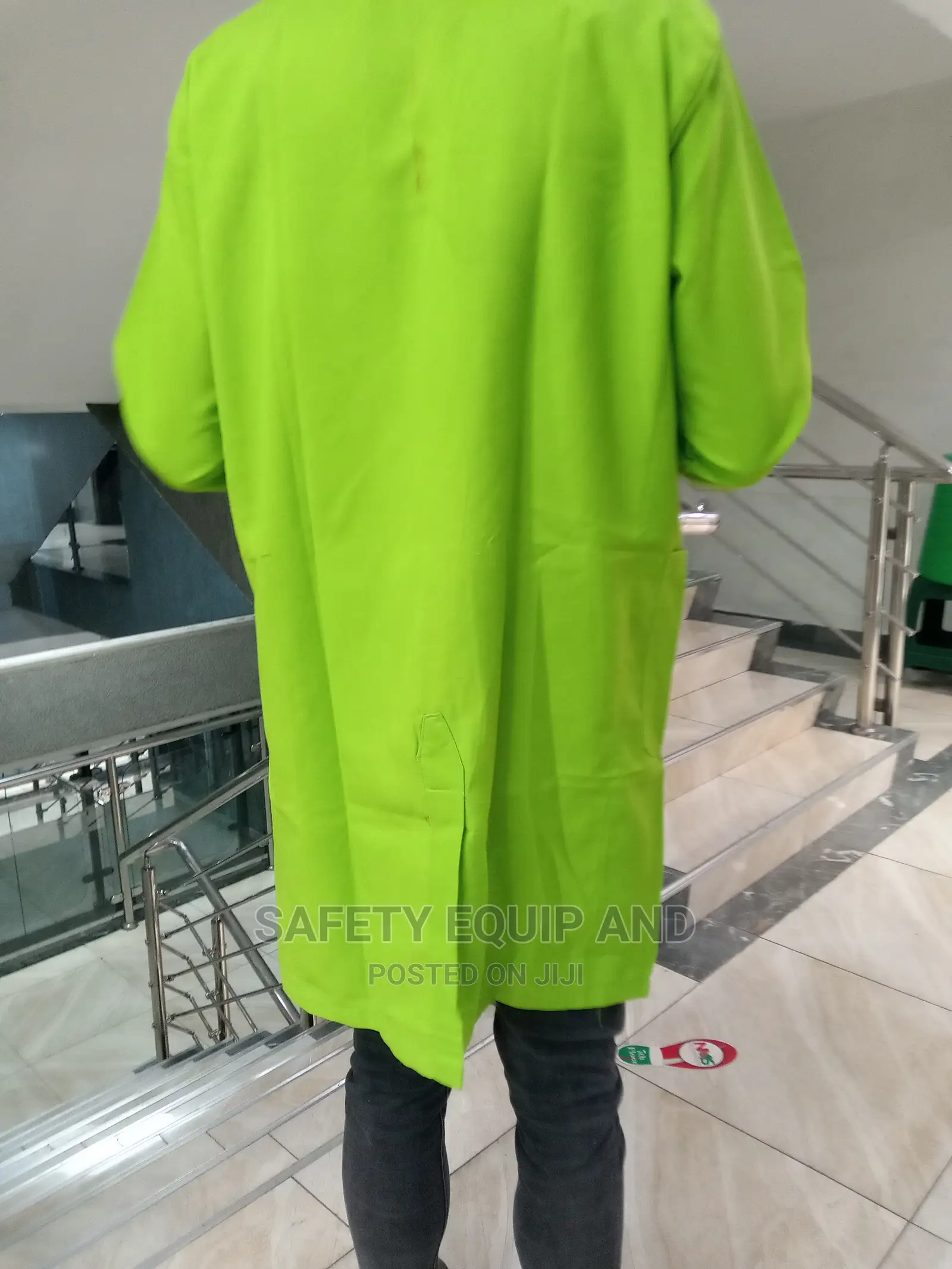 Safety Dust Coats-Lime Green-Slitted