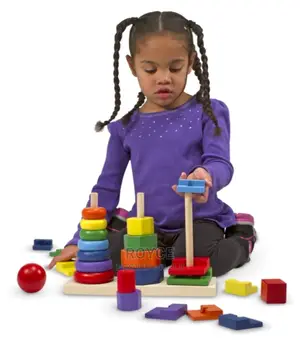 Geometric Stacker Tower Blocks