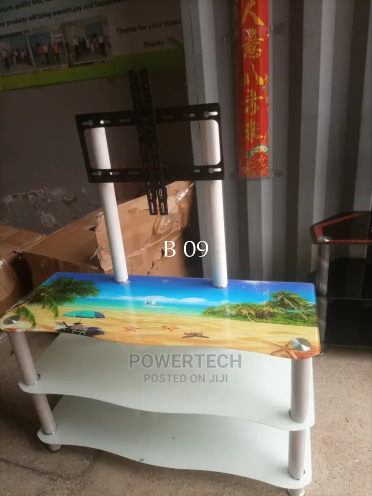 Glass Tv Stand,-B09
