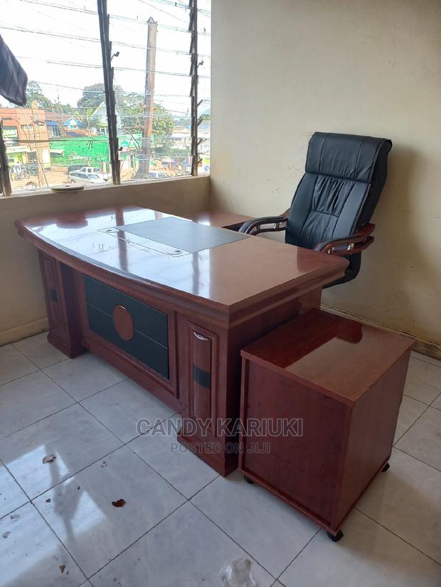 1.6m Executive Office Desk With Side Cabinet