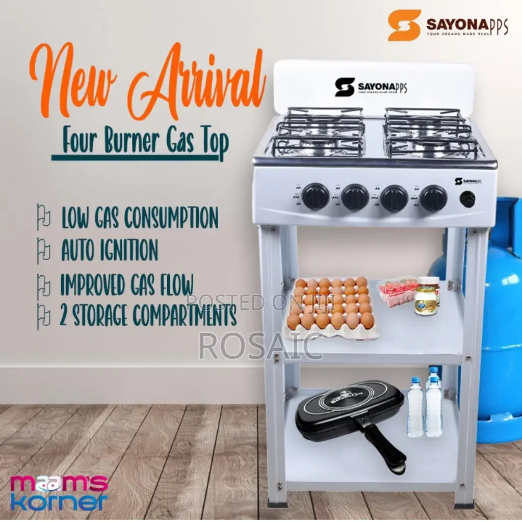 4 Gas Burner With Storage Compartment