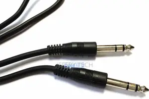 1m STEREO 6.35mm 1/4" Jack to Jack Audio Cable Guitar Mic He
