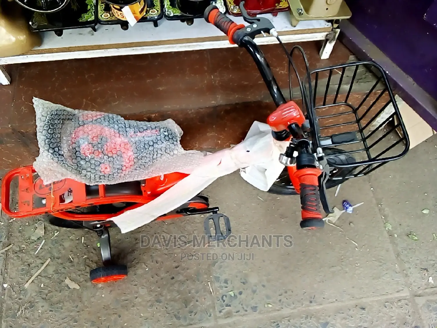 Kids Bike With a Basket