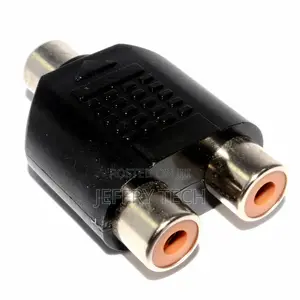 RCA Phono Y Splitter Converter 2 to 1 Female Audio Video AV