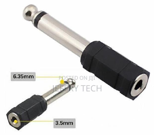3.5mm Female Socket to 6.35mm Male Jack Plug Mono Audio Adap