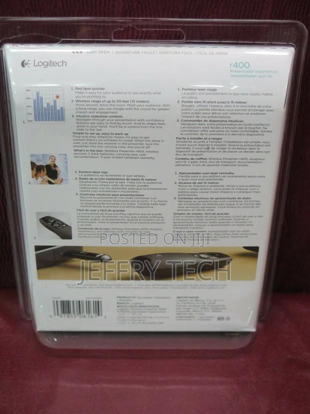 Logitech R400 Wireless Presenter W. Red Laser Pointer FREE S - thumbnail 3