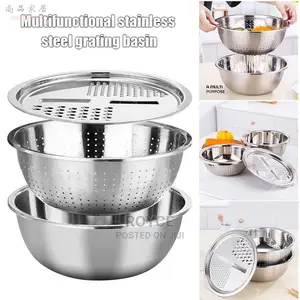 3pc Multifunctional Stainless Steel Basin