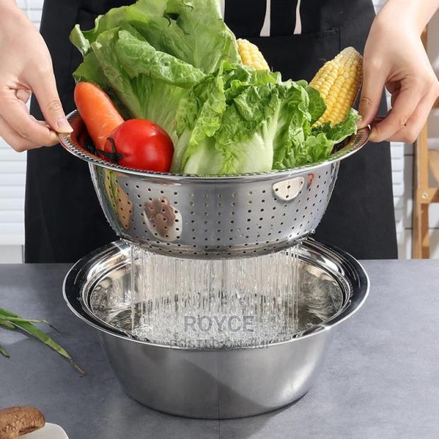3pc Multifunctional Stainless Steel Basin - thumbnail 2