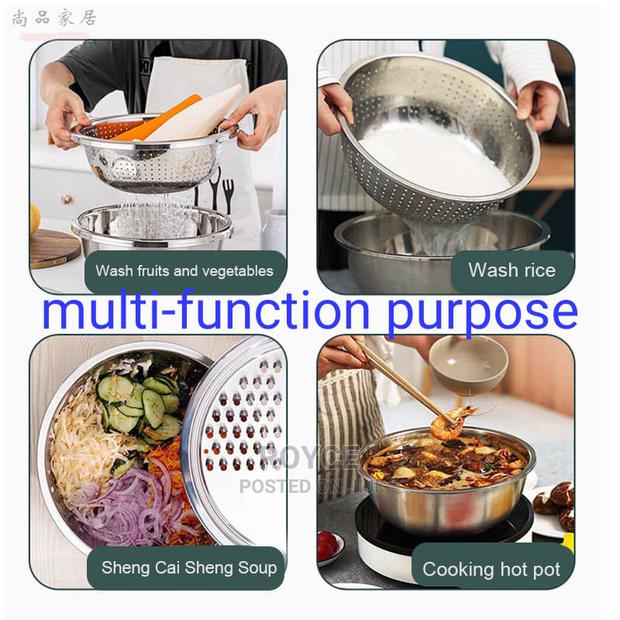 3pc Multifunctional Stainless Steel Basin - thumbnail 3