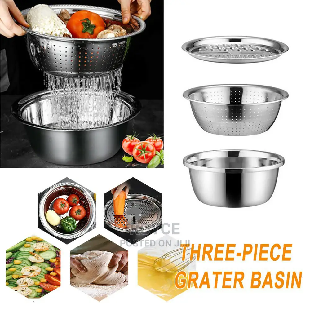 3pc Multifunctional Stainless Steel Basin