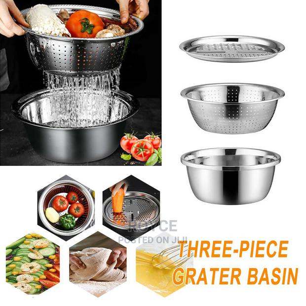 3pc Multifunctional Stainless Steel Basin - thumbnail 4
