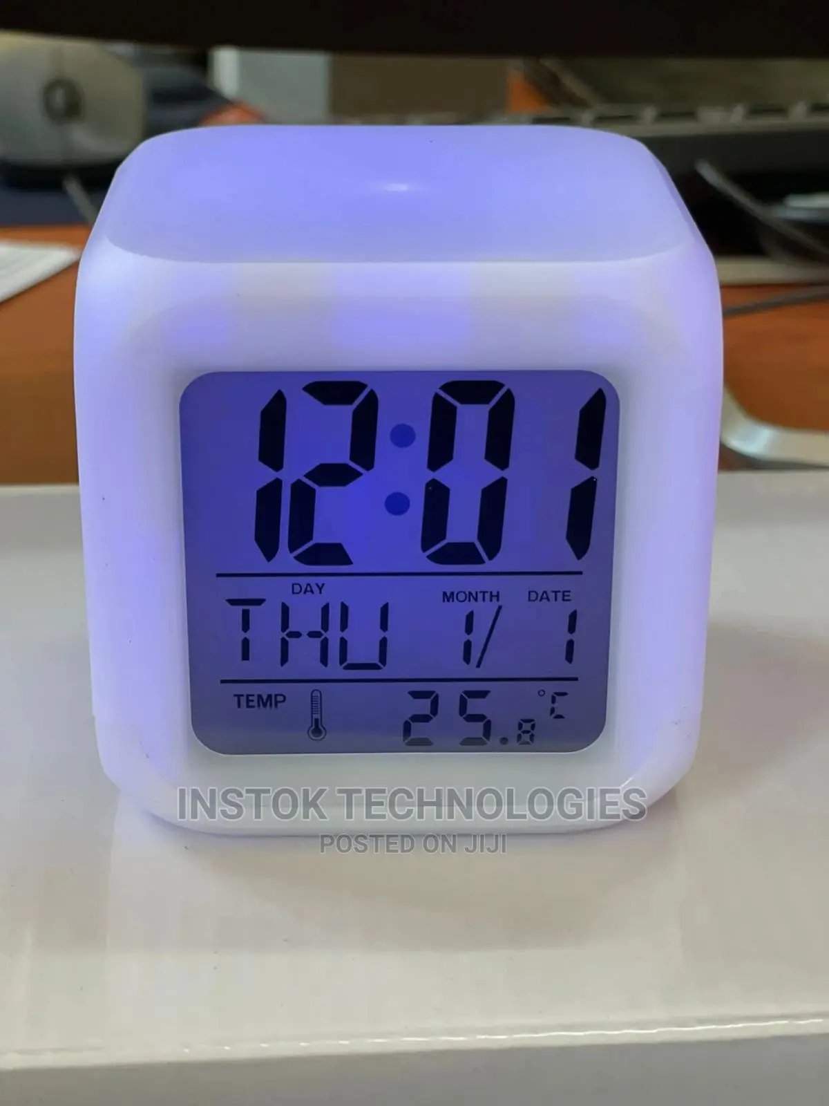 Glowing LED 7- Color Change Digital Alarm