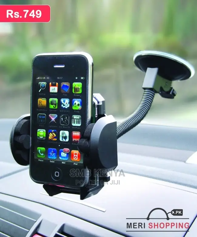 One Touch Mount Car Mobile Holder – 360 Degree Rotation