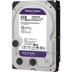 WD Purple Surveillance Hard Drive - 6 TB, 128 MB, 5640 RPM