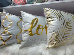#Gold and White Throw Pillows