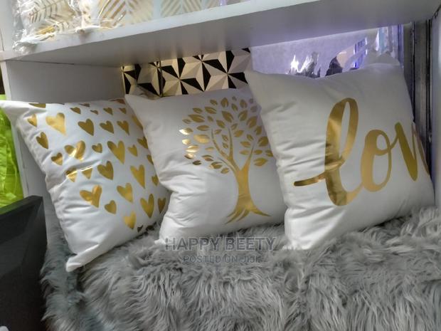 #Gold and White Throw Pillows - thumbnail 3
