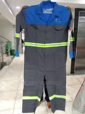Long Coveralls-With Reflective Strip-Grey Color