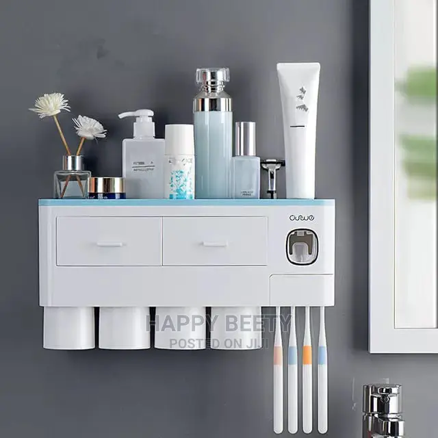 #Toothpaste Dispenser With Toothbrush Holder