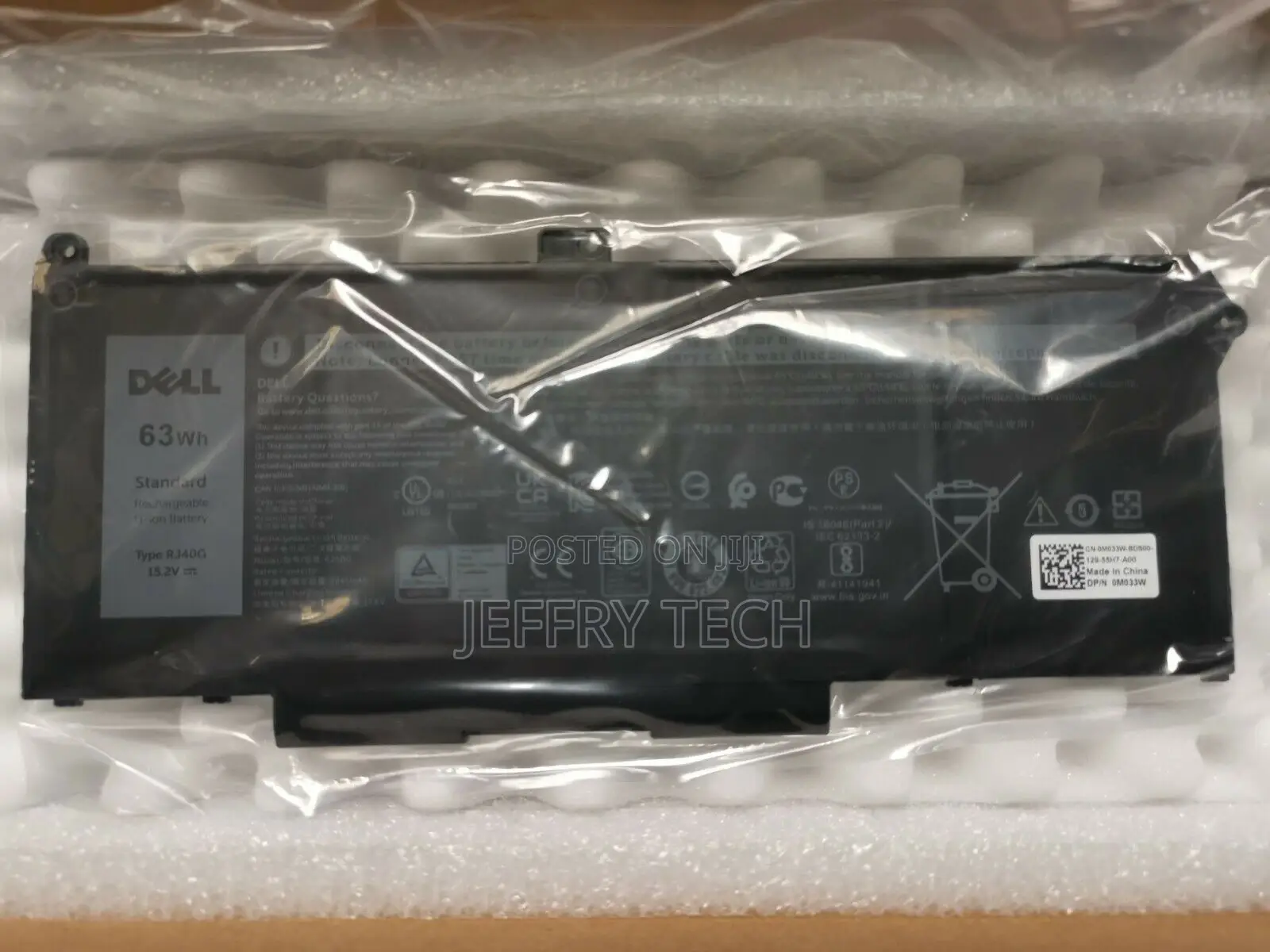 Dell Rj40g 15.2V 63wh Battery for 15.6" Latitude 5520 Laptop