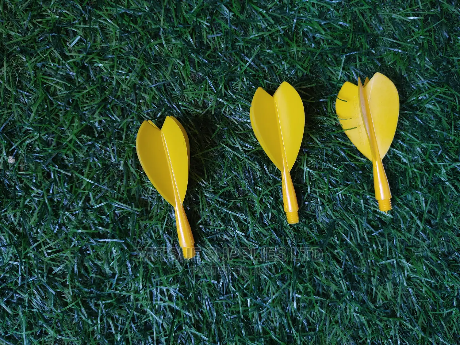 A Set of 9 Dart Flights- Yellow