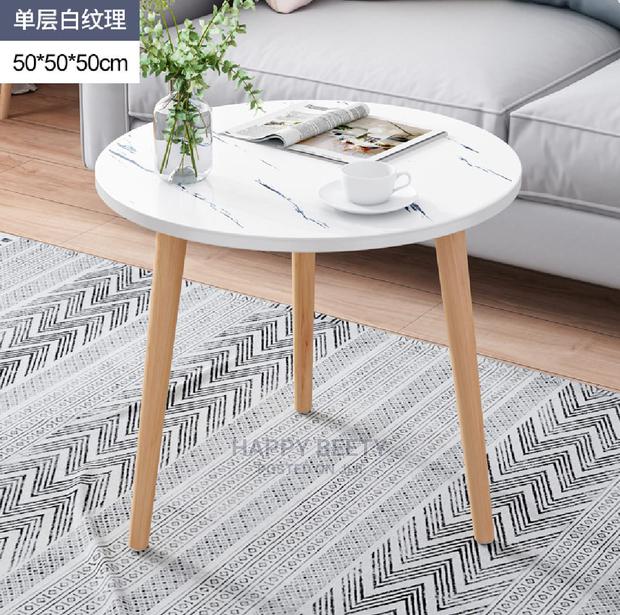 #Round Marble Effect Coffee Table - main view