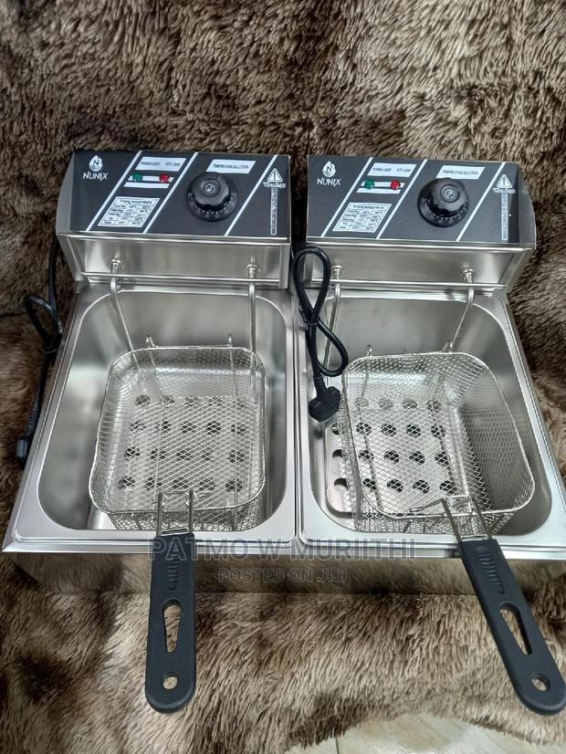 Double Chips Fryer Stainless Steel Deep Fryer -6 L + 6l