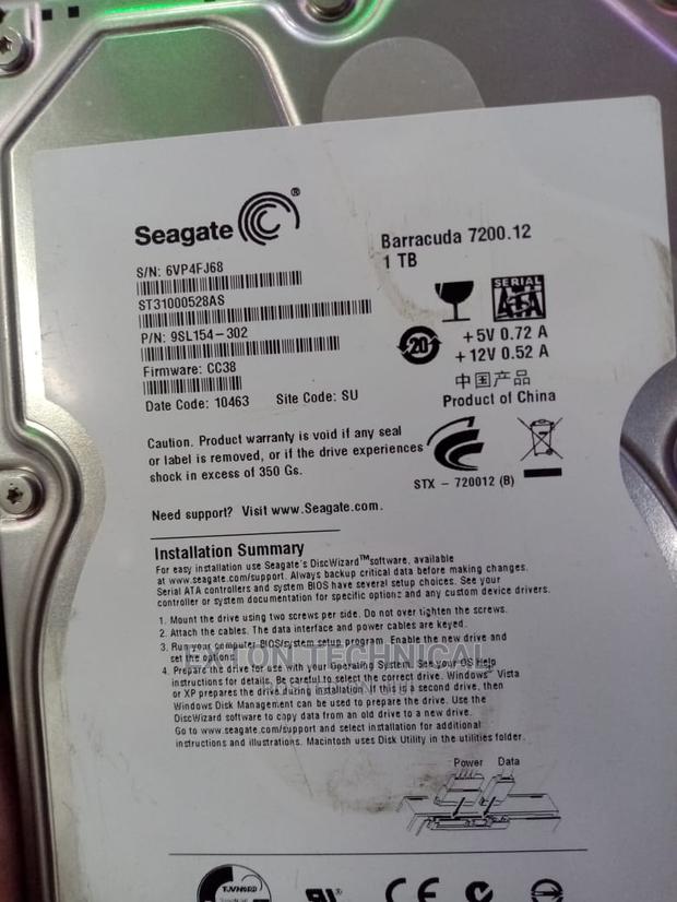 Seagate 1TB Surveillance Harddrive - main view