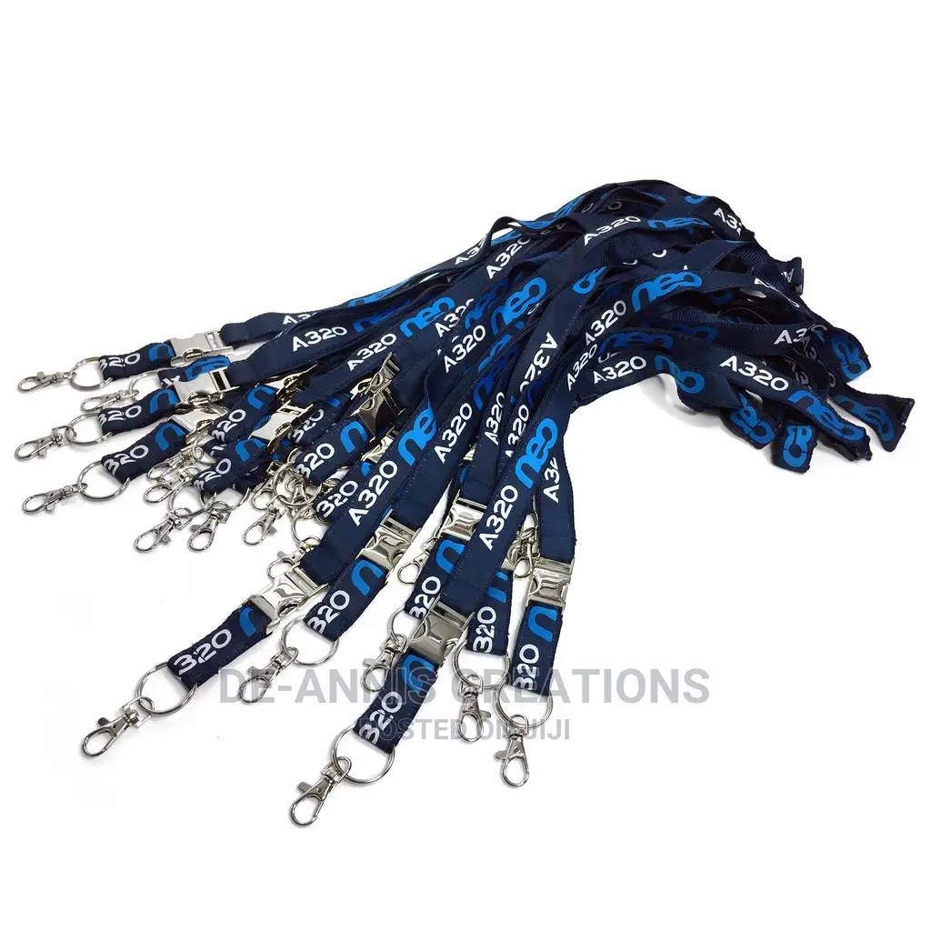 Branded Navy Blue Lanyards