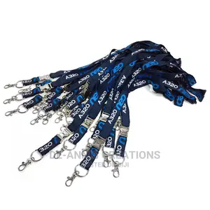 Branded Navy Blue Lanyards