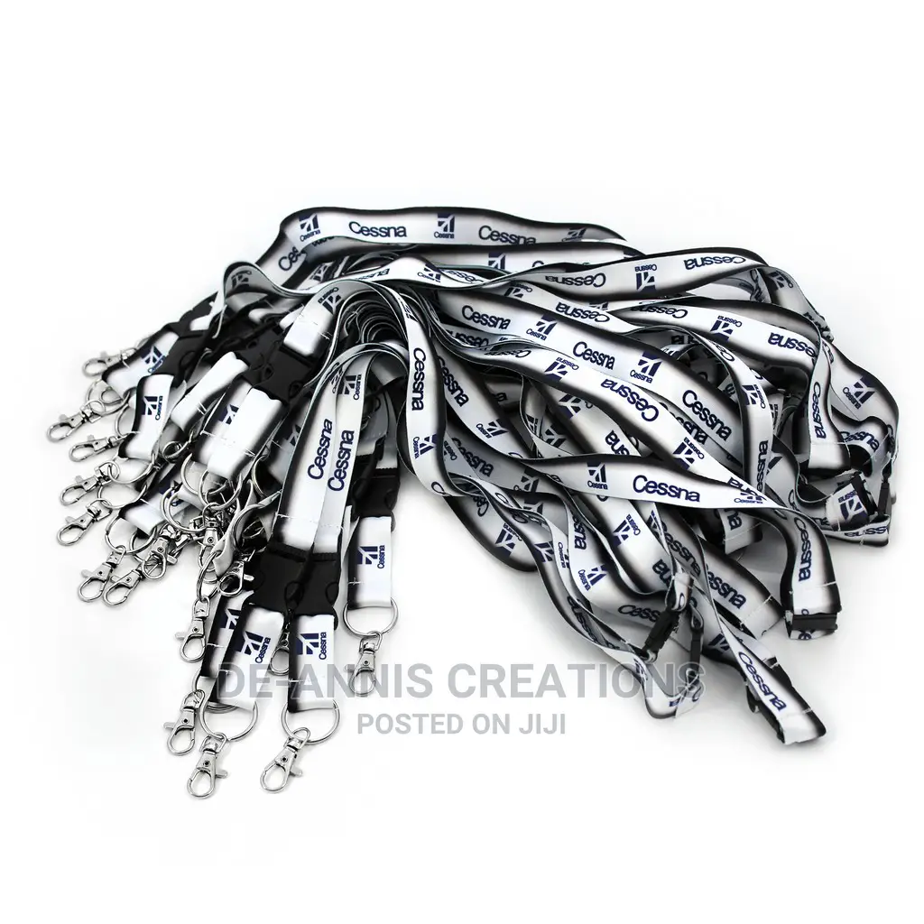 White Branded Lanyards