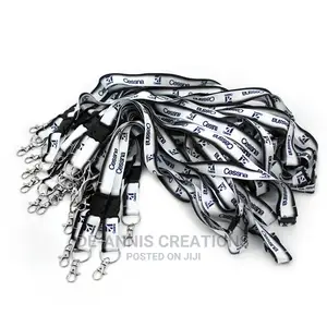 White Branded Lanyards