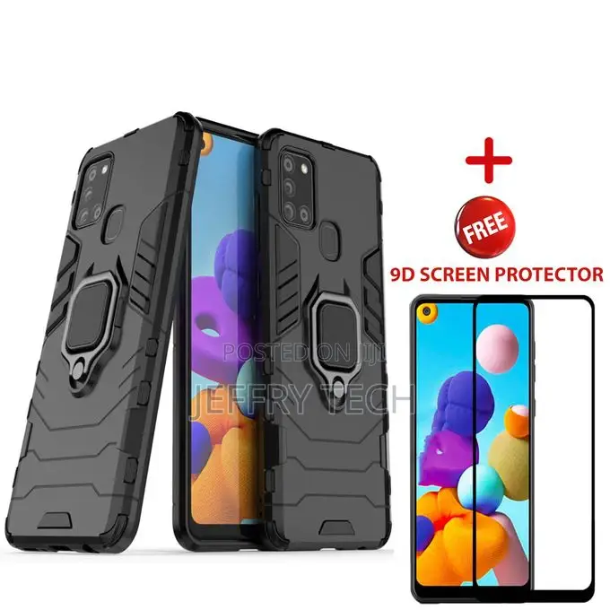 Samsung Galaxy A21S Heavy Duty Armor Hard Back Cover With 36