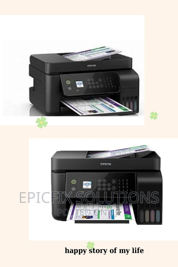 Racked L5190 EPSON Printers. - main view