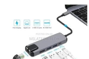 5 in 1 Type C Hub Adapter With LAN - thumbnail 2