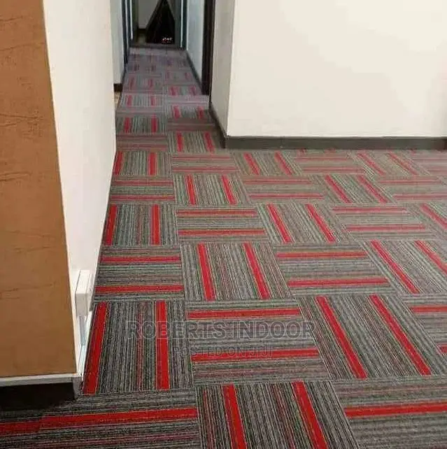 Red and Grey Carpet Tiles