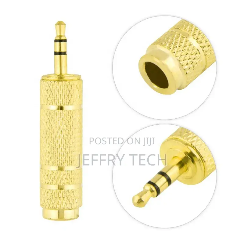 3.5MM Male to 6.35 MM 6.35MM Female Jack Audio Stereo Plug C