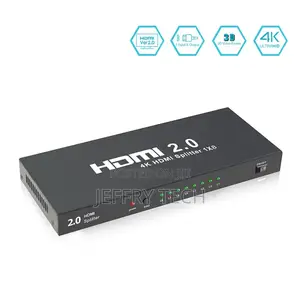 8 Way 8 Ports 1x8 HDMI Splitter 4K 2.0 HDCP2.2 1 to 8 1 Inpu