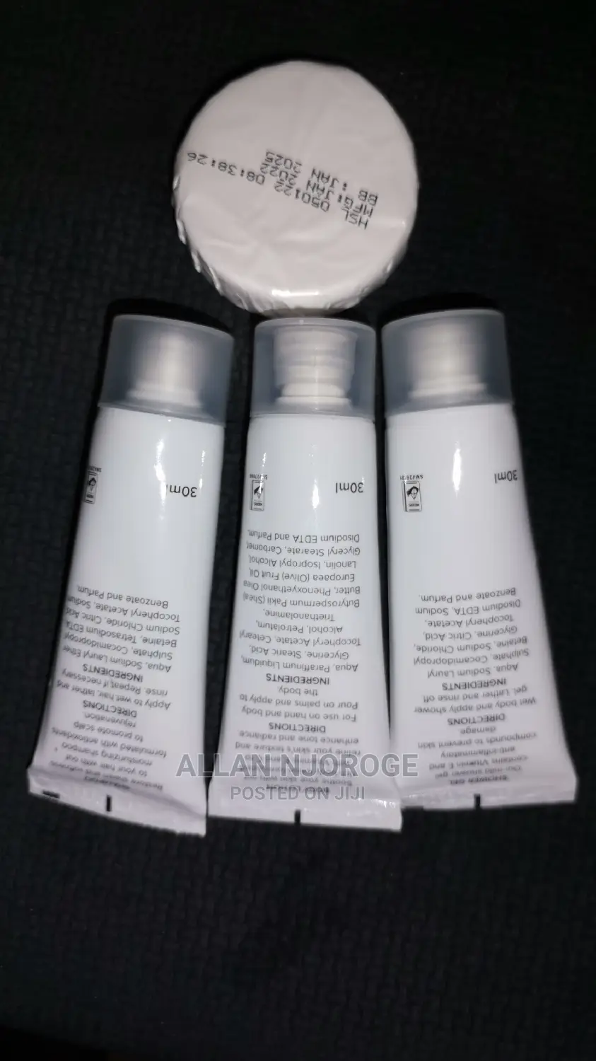 Hotel Guest Shower Gel, Shampoo, Lotion, Soap Combo