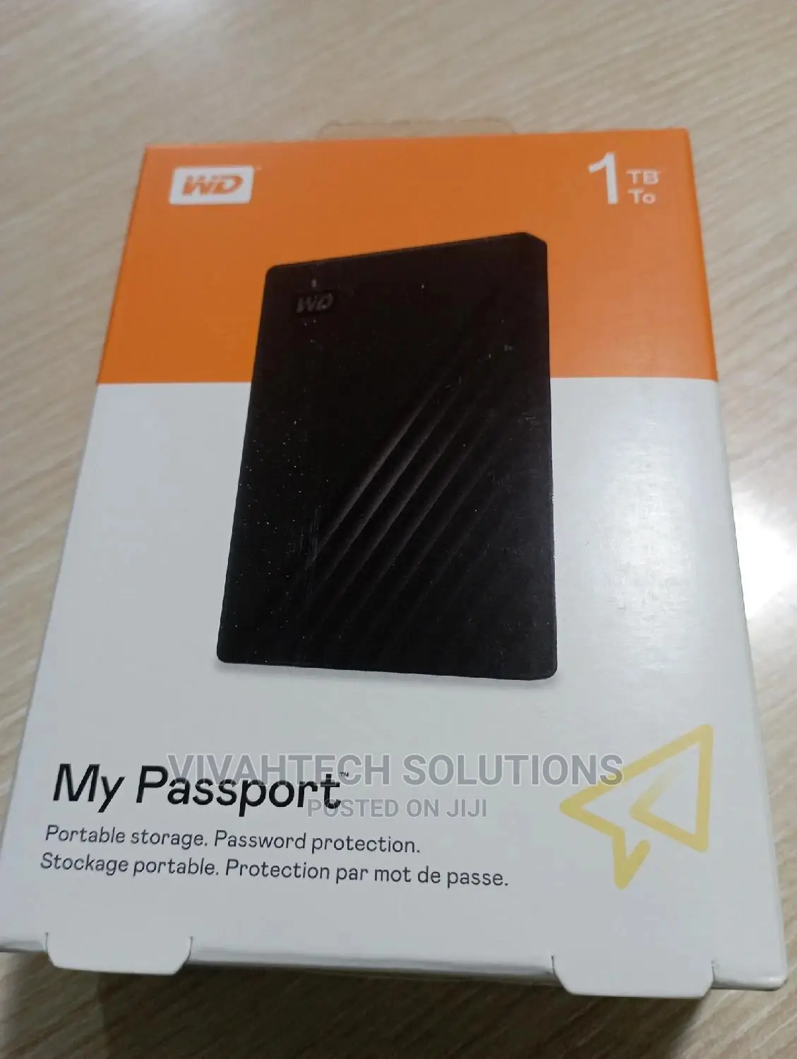 WD 1TB Portable Storage With Password Protection HDD