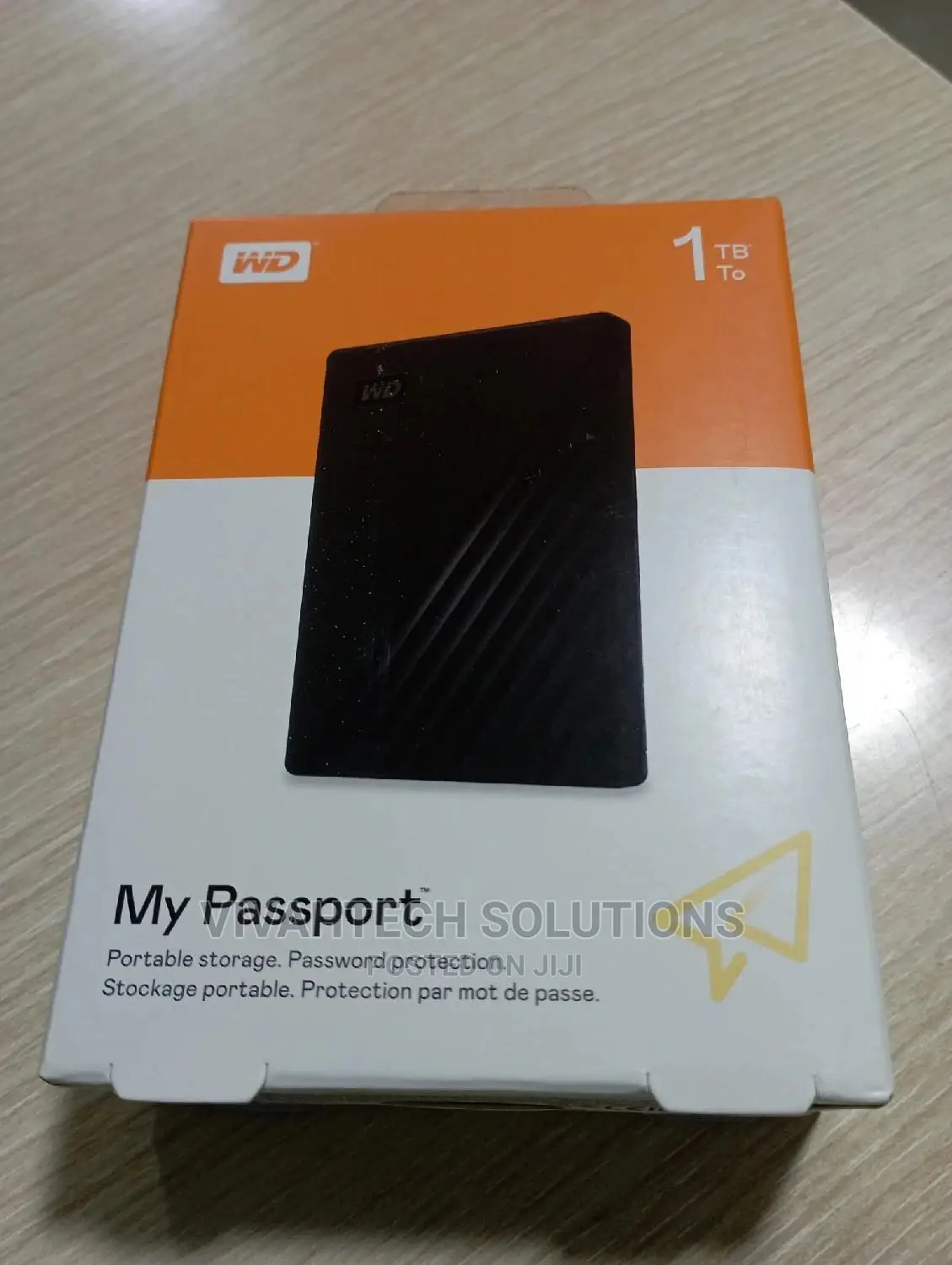 WD 1TB Portable Storage With Password Protection HDD