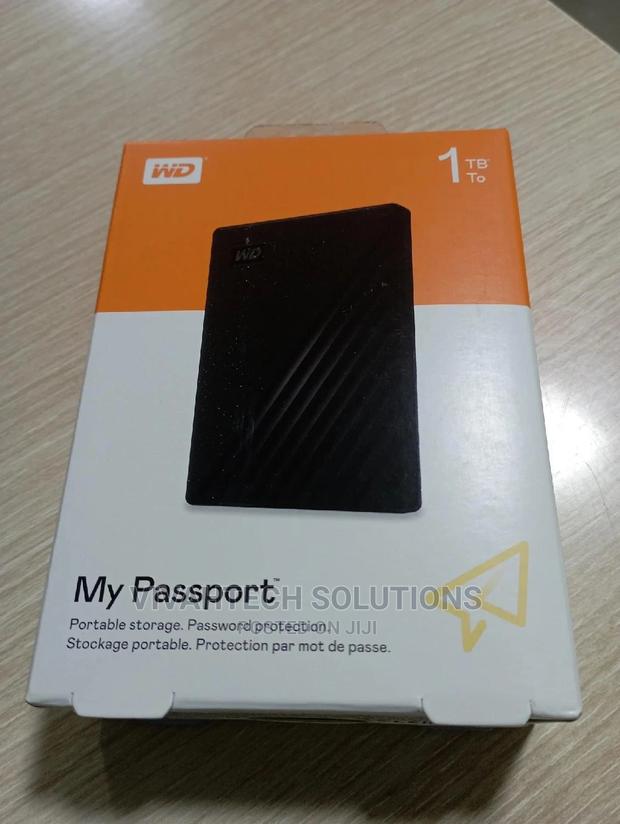 WD 1TB Portable Storage With Password Protection HDD - main view
