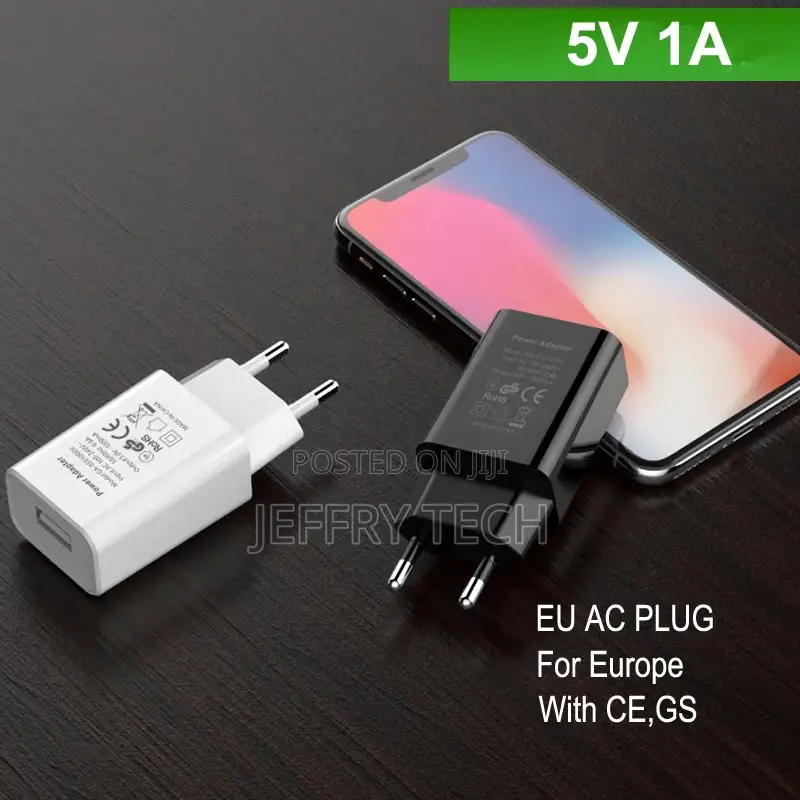220vac EU AC Plug 5v 1a Wall Charger Adapter With CE GS