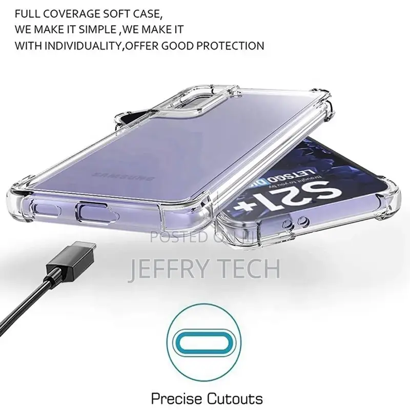 Shockproof Clear TPU S21 Plus Phone Case for Samsung Galaxy