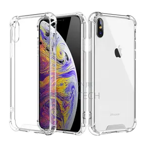 Shockproof TPU Clear Mobile Cell Phone Case for iPhone X XR