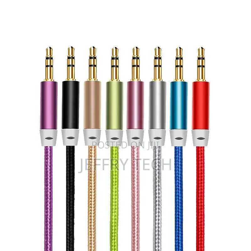 Nylon Jack 3.5 Audio Cable 3.5mm Male to Male Stereo Car Au
