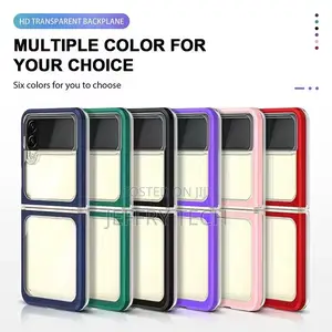 For Samsung Z Flip 3 Transparency Colourful Mobile Phone Bag