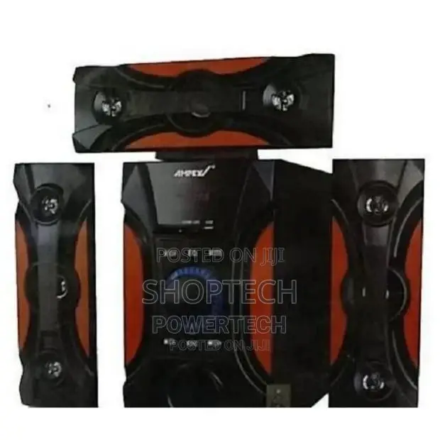 Black and Red Ampex 3.8 Subwoofer