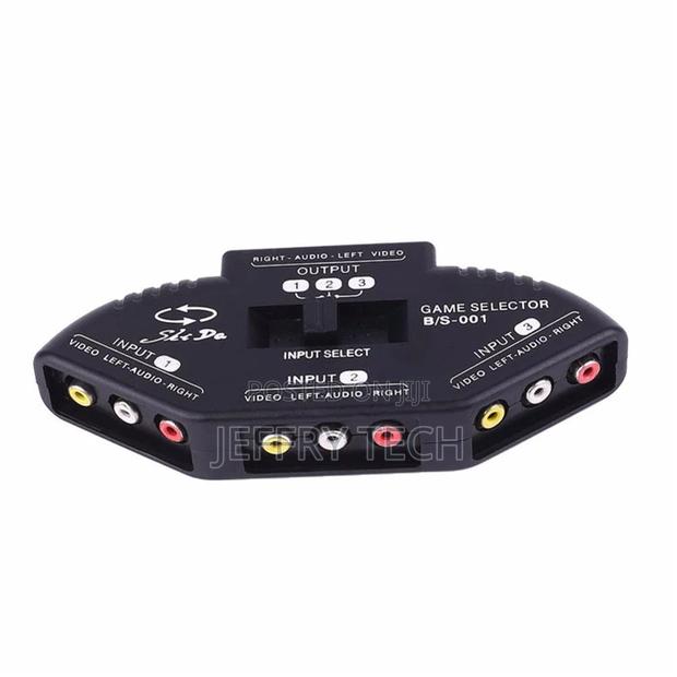 3 Port AV Switcher RCA Selector Switch 3 in 1 AV Switch For - thumbnail 2